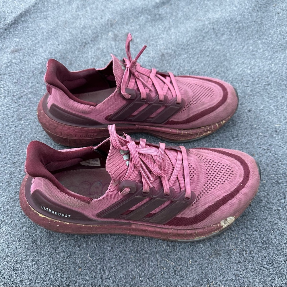 Well worn adidas Ultra Boost Light New York Together Pink Strata